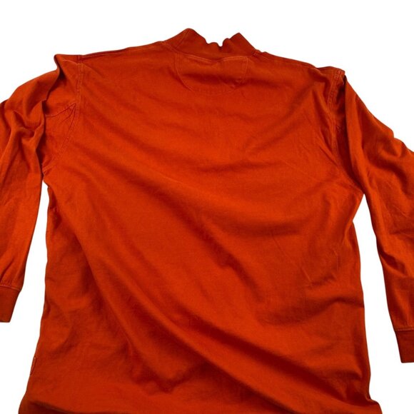 Duluth Trading Long Sleeve T-Shirt Large Orange 100% Cotton - Picture 2 of 4